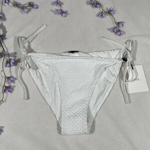 NWT ONIA [ Large ] Kate Geo Textured Low Rise Side‎ Tie Bikini Bottom